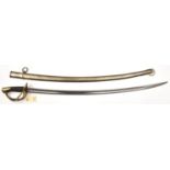 A good French M1822 light cavalry trooper's sword, curved, fullered blade 36", with narrow back