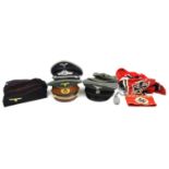 Third Reich theatrical or re-enactment items, comprising SS officers peaked cap, Luftwaffe