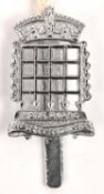 A WWII chromed cap badge of the Palace of Westminster Home Guard. VGC Plate 1 .