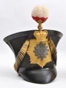 An officer's 1829-44 (Bell Topped) shako of The 88th (Connaught Rangers) Regiment, of black