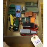 10 Dinky Toys for restoration. Bentley Ambulance, with open windows.Royal Mail van, with open