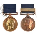 Metropolitan Police: Jubilee 1887, with clasp 1897 (P.C. J. Bond, R. Divn) Abt VF; Jubilee 1897 (P.