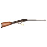 An early 20th century .177" "Heavy" style Gem air rifle, 37½" overall, half octagonal barrel 19½",