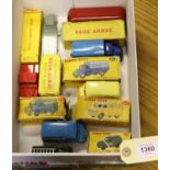 7 Dinky Toys. Post Office Telephone Service Van, 2x Bedford CA Vans, Ovaltine and Dinky Toys. Mersey