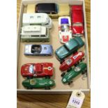 11 Corgi Toys. Rover 90, Ferrari Berlinetta 250 Le Mans, Porsche Carrera 6, Mercedes-Benz 600