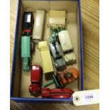 10 Dinky Toys. Loud Speaker Van, Royal Mail van, Luxury Coach, delivery van, Daimler Ambulance,