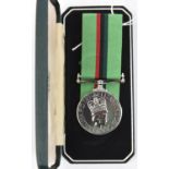Royal Ulster Constabulary service medal, EIIR, with the original type ribbon of the pre award of the
