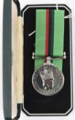 Royal Ulster Constabulary service medal, EIIR, with the original type ribbon of the pre award of the
