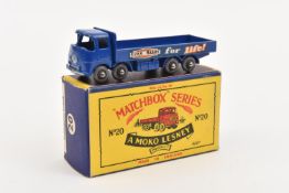 A Matchbox Series ERF 68G Transport Truck (20b). In dark blue with 'Ever Ready for Life' decals to