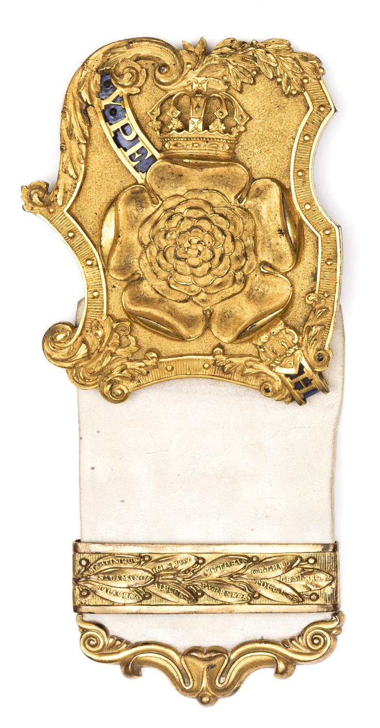 An officer's gilt special pattern shoulder belt plate of The 7th (or Royal Fusiliers) c 1850,