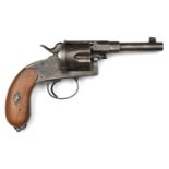 A German 6 shot 10.6mm Model 1883 single action ordnance revolver, 10" overall, barrel 4½" with