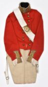 A pre-1855 officer's scarlet long tailed coatee of The 46th (South Devonshire) Regiment, white