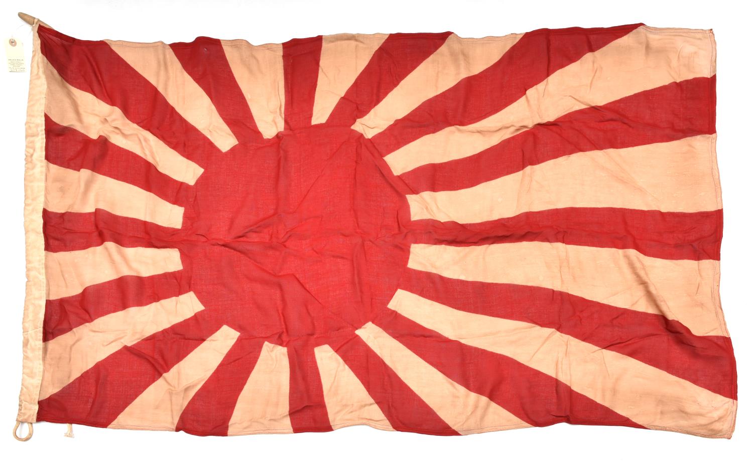 An Imperial Japanese "rising sun" flag, 34" x 62". GC .