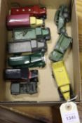 10 Dinky Toys for restoration. Bentley Ambulance, Austin Champ, Royal Mail Van, 5x 25 series- 3x