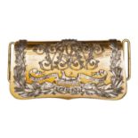 A good Victorian (pre-Crimean War) officer's pouch of The 11th (Prince Albert's Own) Hussars, gilt
