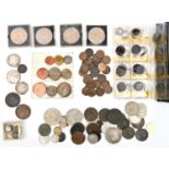A small quantity of British pre decimal coins (140) including: James I AR hammered shilling, mm