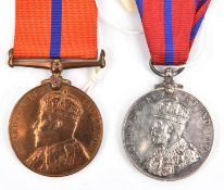 Metropolitan Police pair: Coronation 1902 (PC W Henderson S. Div), Coronation (Police) Medal 1911 (