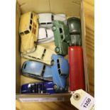 10 Dinky Toys, most for restoration. Austin Atlantic, 2x Standard Vanguard, Riley, Leyland Royal