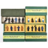 3 Dinky Toys sets, 'Miniature Figures For Model Railways Gauge O'. Sets No.001 Station staff, No.4