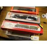 3x OO gauge BR locomotives. A Hornby Railways Class A4 4-6-2 loco, Mallard 60022, in lined Brunswick