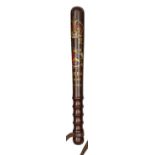 A Bradford presentation truncheon commemorating the General Strike of 1926, with multicolour