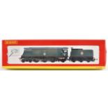 Hornby OO gauge BR Battle of Britain Class 4-6-2 locomotive (R2221). Tangmere 34067, in lined