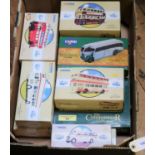 12 Corgi Classic buses and coaches. 3x Guy Arab Utility, Wolverhampton, Birkenhead and