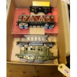 A French Hornby 3 rail electric O gauge 4 wheeled twin pantograph electric locomotive. An example in