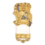 An officer's gilt special pattern shoulder belt plate of The 25th (The King's Own Borderers)