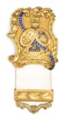 An officer's gilt special pattern shoulder belt plate of The 25th (The King's Own Borderers)