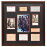 "Dad's Army" a well mounted and framed display of photos and signatures relating to the Television