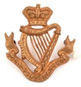 A Vic OR's brass cap badge of The Connaught Rangers. Near VGC Plate 1 .