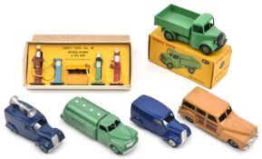 6 Dinky Toys. Bedford Truck (411), in mid-green with mid-green wheels and black rubber tyres. Petrol