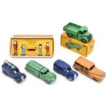 6 Dinky Toys. Bedford Truck (411), in mid-green with mid-green wheels and black rubber tyres. Petrol