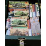22 unmade Military Vehicle and aircraft 1:72,1:76 scale kits. By ESCI, J.B. K.P. Jayimi, Airfix