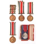 Special Constabulary LS medals (4): Geo V crowned head, with 5 clasps: The Great War 1914-18, LS