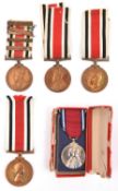 Special Constabulary LS medals (4): Geo V crowned head, with 5 clasps: The Great War 1914-18, LS
