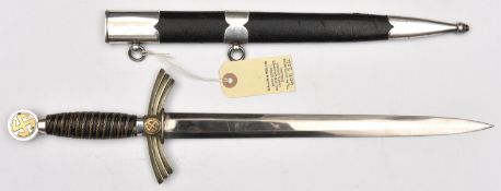 A Third Reich 1st pattern Luftwaffe officers dagger, by "J A Henckels, Zwillingswerk", the hilt with