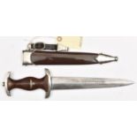 A Third Reich SA dagger, the blade with pre 1935 Eickhorn mark, hilt with nickel silver mounts,