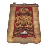 A Victorian officer's full dress embroidered sabretache of The 11th (Prince Albert's Own) Hussars,
