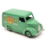 Dinky Toys Trojan Van 'Cydrax' (255). In mid green with dark green wheels and black rubber tyres.