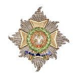 The Most Honourable Order of the Bath GCB (Military) Knight Grand Cross breast star, in silver,