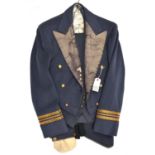 An ERII RAF Wing Commander's mess jacket, waistcoat and overalls, good gilt buttons. QGC (jacket