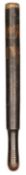 A William IV darkwood baluster truncheon, painted WR, IVth, plain rounded grip, 18½"overall.