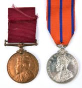 Scottish Police pair: Visit to Scotland Medal 1903, without thistle top mount, Coronation (Police)