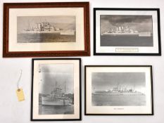 2 colour prints of uniform, after originals by Simkin, KOSB and HLI, mounted and framed en suite,