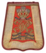 A Victorian officer's large size full dress embroidered sabretache of the 10th (The Prince of