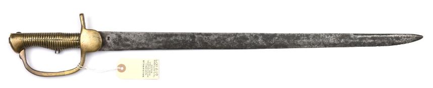 A second pattern sword bayonet for the Baker Rifle, blade 22½”, DE at point, sale mark at forte,