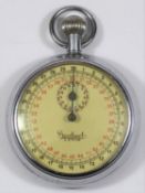 Hanhart Kriegsmarine 30 second stopwatch. Plated case, 51mm in diameter, hinged back, good