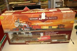 6x G Scale Bachmann Big Haulers. All American outline including; a Thunderbolt Express train set